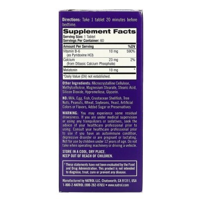 Мелатонін Natrol Melatonin Anvanced Sleep 10 мг, 60 таблеток