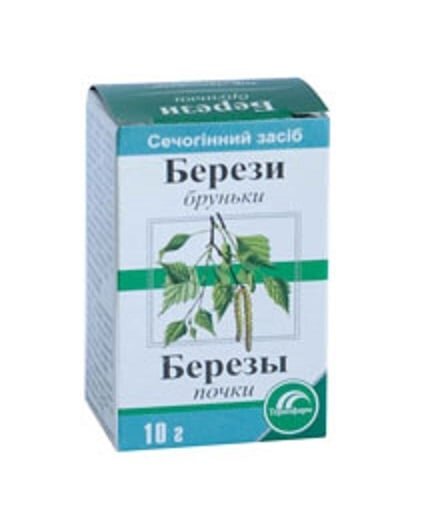 Берези бруньки по 10 г у пач. з внут. пак.