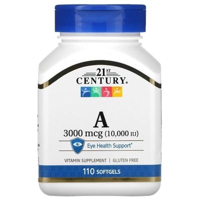 Вітамін A 21st Century Vitamin A 10,000 IU, 110 желатинових капсул