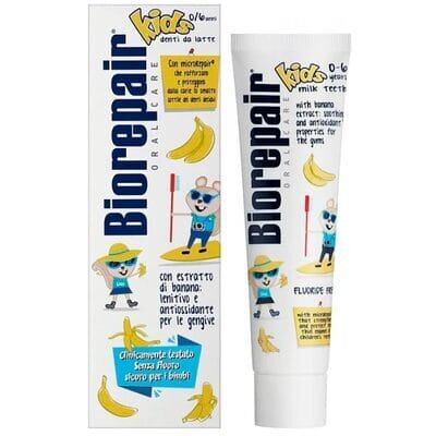 Зубна паста Biorepair Kids Milk Teeth Веселе мишеня, зі смаком банану, 50 мл