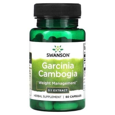 Гарцинія камбоджійська екстракт 5:1 Swanson Garcinia Cambogia 5:1 Extract 80 мг, 60 капсул