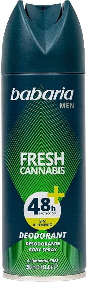 Дезодорант спрей Babaria Men Fresh Cannabis 48h для чоловіків, 200 мл