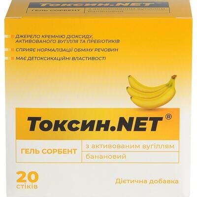 Гель Токсин.NET д/перор. застос. зі смаком банану №20