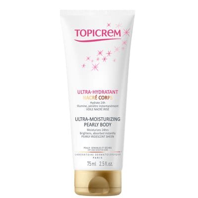 Крем для тіла Topicrem Ultra-Moisturizing Pearly Body ультра зволожуючий з перлинним ефектом, 75 мл