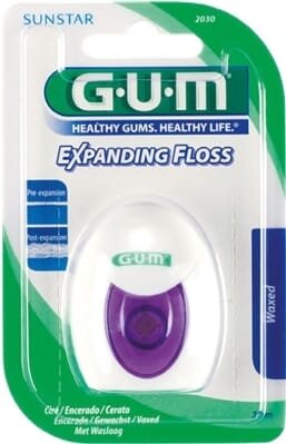 Зубна нитка GUM Expanding Floss, з ефектом розширення, 30 метрів