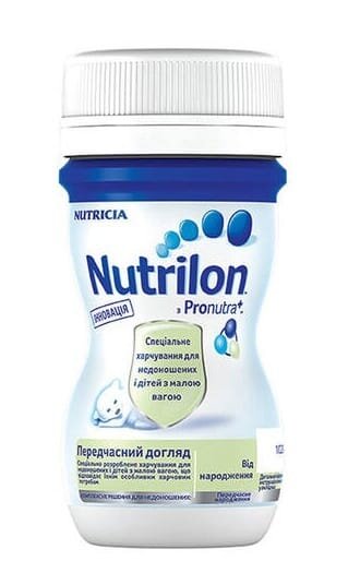 Суміш рідка молочна Nutrilon Передчасний догляд готова до вживання для харчування недоношених і дітей з малою вагою, 70 мл