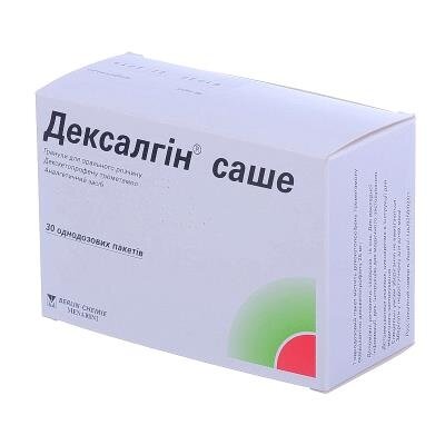 Дексалгін саше гранули д/ор. р-ну по 25 мг №30 у пак.