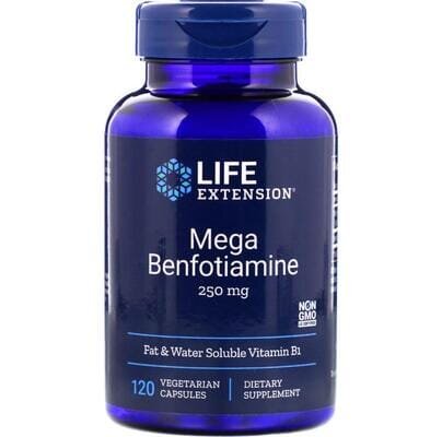 Бенфотіамін Мега Life Extension Mega Benfotiamine 250 мг, 120 капсул