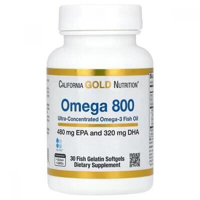 Омега 800 California Gold Nutrition Omega 800 1000 мг, 30 капсул