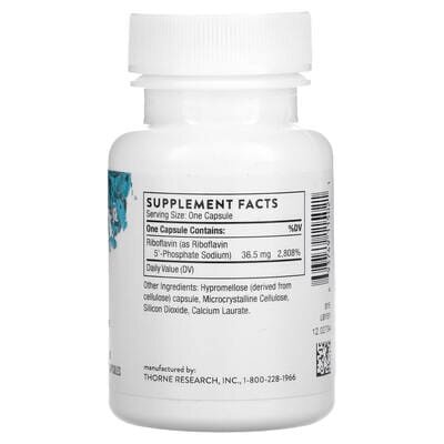 Рибофлавін 5 Фосфат Thorne Research Riboflavin 5 Phosphate капсули №60