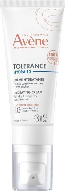 Крем для обличчя Avene Tolerance Hydra-10 зволожуючий з гіалуроновою кислотою, 40 мл