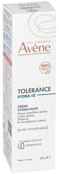 Крем для обличчя Avene Tolerance Hydra-10 зволожуючий з гіалуроновою кислотою, 40 мл