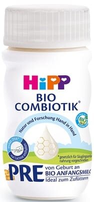 Суміш рідка молочна HiPP Combiotic PRE з народження, 90 мл