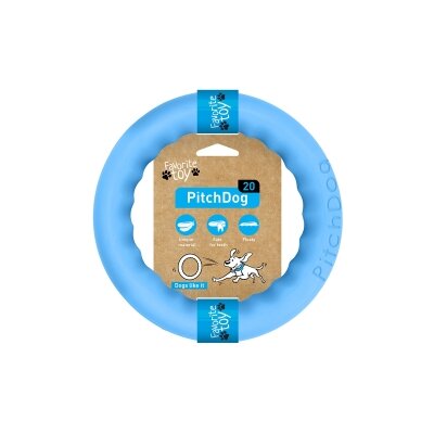 Іграшка-кільце Collar PitchDog для апортировки для собак, 20 см, блакитна