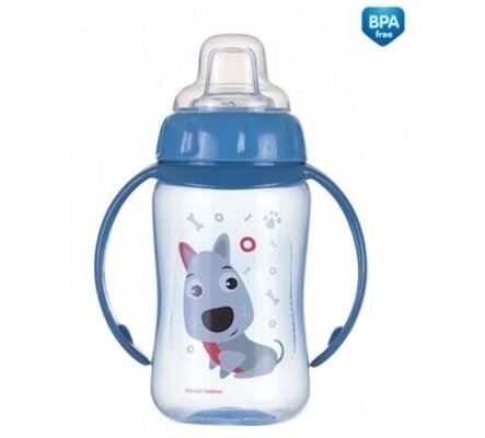 Кружка Canpol babies Cute Animals тренувальна з силіконовим носиком, песик, синя, 56/512_blu, 320 мл