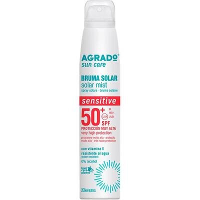 Спрей-міст сонцезахисний Agrado Sun Care SPF50+ для чутливої шкіри, 200 мл