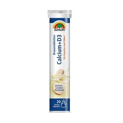 Вітаміни Sunlife Calcium + D3 Brausetabletten таблетки шипучі №20