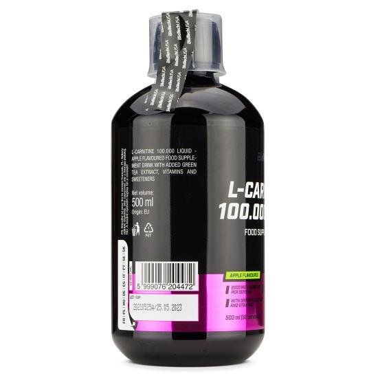 Жироспалювач Biotech L-Carnitine 100 000 Liquid Яблуко, 500 мл