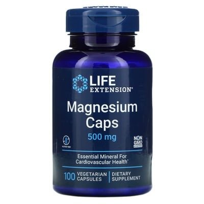 Магній Life Extension Magnesium 500 мг, 100 вегетаріанських капсул