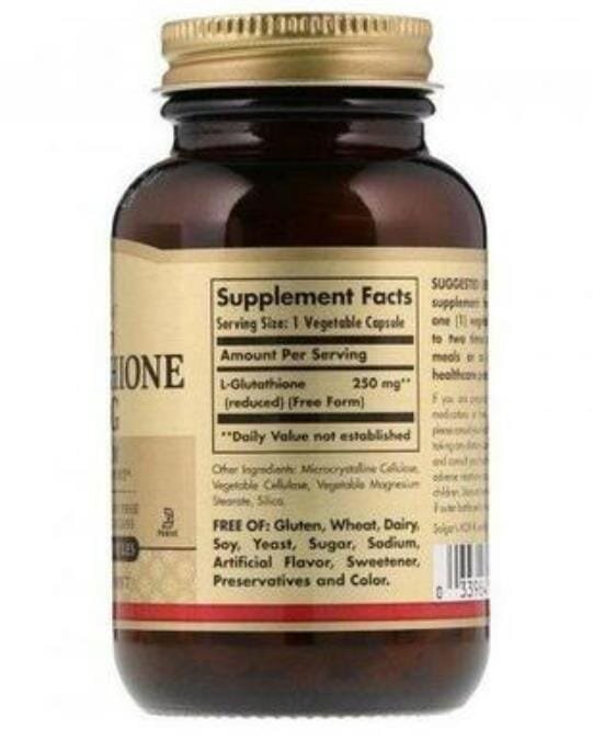 L-глутатіон Solgar L-Glutathione 250 мг вег. капсули №30