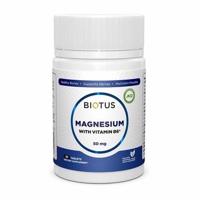 Магній і вітамін В6 Biotus Magnesium with Vitamin B6 таблетки №30