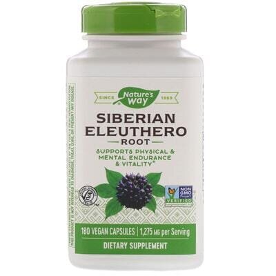 Елеутерокок сибірський корінь Nature's Way Siberian Eleuthero 1275 мг, 180 капсул