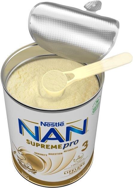 Суміш суха молочна NAN Supreme Pro 3 з олігосахаридами для харчування дітей від 12 місяців, 800 г