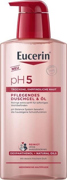 Гель для душу Eucerin рН5 делікатний з живильними оліями для чутливої шкіри (99316), 400 мл