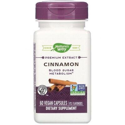Кориці екстракт Nature's Way Cinnamon стандартизований, 60 капсул