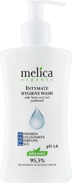 Гель для інтимної гігієни Melica Organic з молочною кислотою і пантенолом, 300 мл