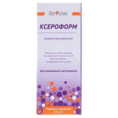 Ксероформ порошок н/ш по 10 г у флак. полім. з насад.