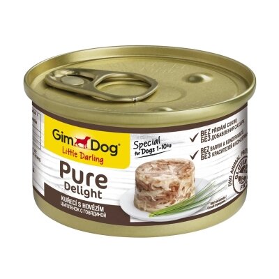Корм вологий для собак GimDog LD Pure Delight з куркою і яловичиною, 85 г