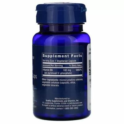 Вітамін В6 Life Extension Pyridoxal 5'-Phosphate 100 мг, 60 капсул