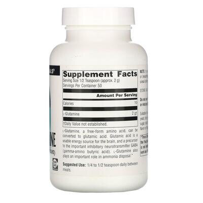Глутамін Source Naturals L-Glutamine порошок, 100 г