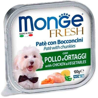 Корм вологий Monge Dog Fresh паштет для собак, курка з овочами, 100 г