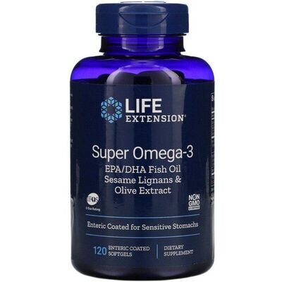Супер Омега-3 Life Extension Omega Foundations Super Omega-3, 120 желатинових капсул