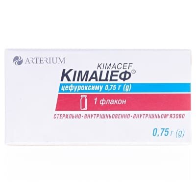 Кімацеф порошок для р-ну д/ін. по 0.75 г №1 у флак.