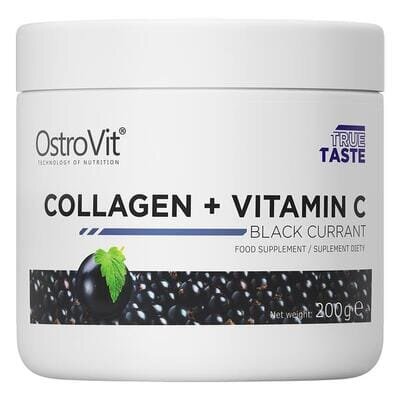Колаген + вітамін С OstroVit Collagen + Vitamin C смак чорна смородина, 200 г