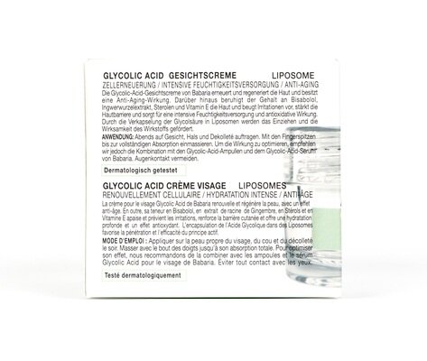 Крем для обличчя Babaria Glycolic Acid з гліколевою кислотою для регенерації шкіри нічний, 50 мл