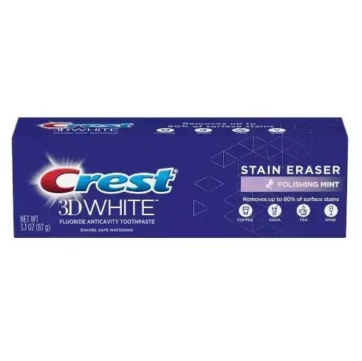 Зубна паста Crest 3D White Stain eraser Polishing Mint, 87 г