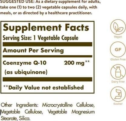 Коензим Q10 Solgar Vegan CoQ-10 200 мг вег. капсули №30