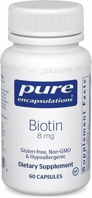 Біотин Pure Encapsulations Biotin 8 мг, 60 капсул