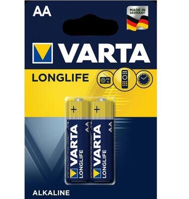 Батарейка Varta Longlife AA лужна, 2 штуки