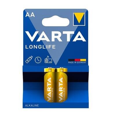 Батарейка Varta Longlife AA лужна, 2 штуки