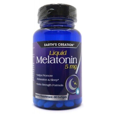 Мелатонін Earth's Creation Melatonin 5 мг, 60 гелевих капсул