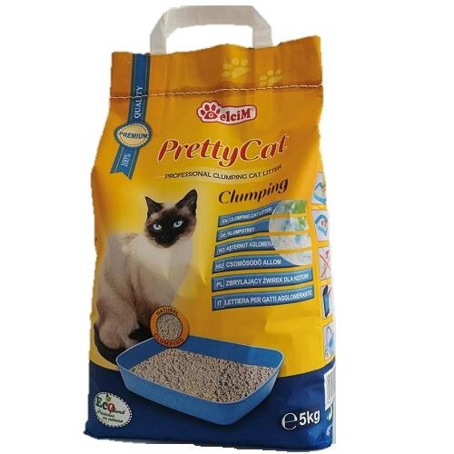 Наповнювач для котячого туалету Pretty Cat Classic бентонітовий комкуючий, без аромату, 5 кг