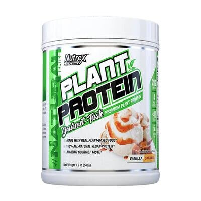 Протеїн рослинний Nutrex Research Plant Protein ванільна карамель, 536 г