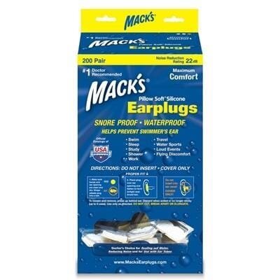 Беруші вкладки вушні MACK'S Pillow Soft 200 силіконові, 200 пар