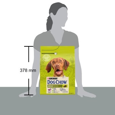 Корм сухий для дорослих собак Purina Dog Chow Adult Lamb зі смаком ягняти, 2,5 кг