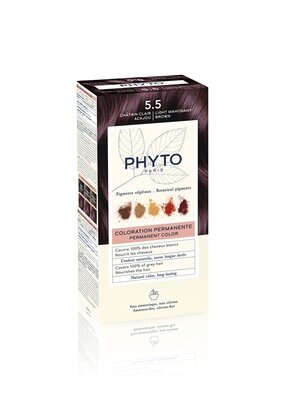 Крем-фарба Phyto Phytocolor, тон 5.5 світлий шатен махаон, 60 мл + 40 мл